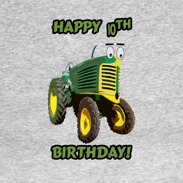 happy 10th birthday tractor design by seadogprints